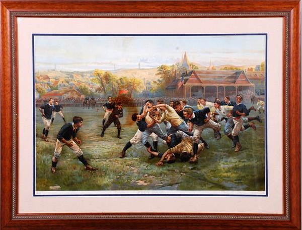 - 1893 Football Lithograph by The Knapp Company