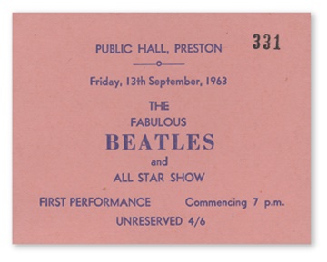 - September 13, 1963 Ticket