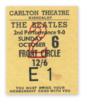 The Beatles - October 6, 1963 Tickets