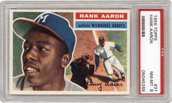 - 1956 Topps #31 Hank Aaron PSA NM-MT 8