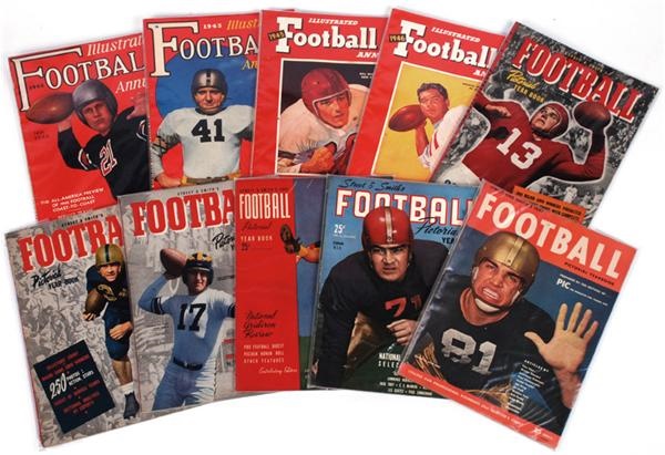 - 1940s Football Magazines Street and Smith and Football Illustrated.