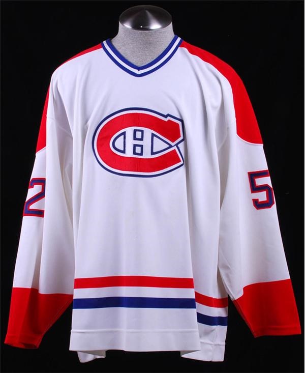 - 1990's Craig Rivet Montreal Canadians Game Worn Home Jersey Team LOA