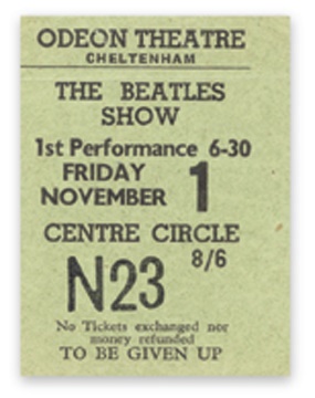 The Beatles - November 1, 1963 Ticket