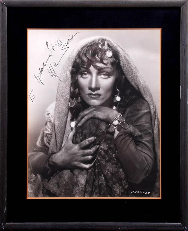 - Amazing Movie Actress Marlene Dietrich Signed Golden Earrings Photo