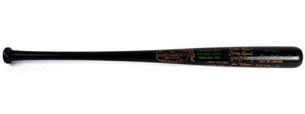 Joseph Scudese Collection - 1972 Cincinnati Reds NL Champions Black Baseball Bat