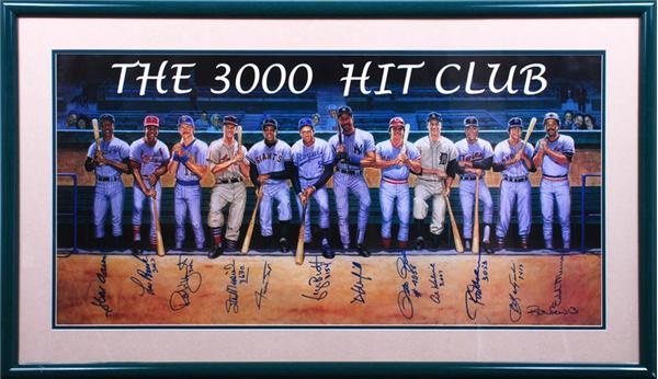 Joseph Scudese Collection - Baseball 3000 Hit Club Signed Poster