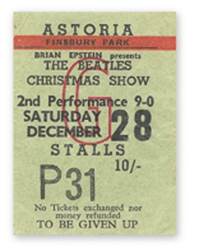 The Beatles - December 28, 1963 Ticket