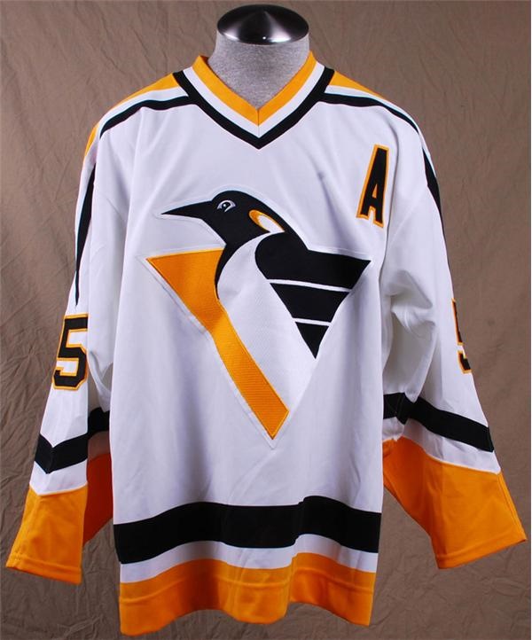 Hockey Equipment - 1994-95 Ulf Samuelsson Game Issued Pittsburgh Penguins Jersey