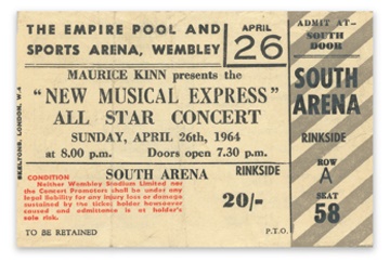 The Beatles - April  26, 1964  Ticket