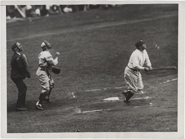 - Babe Ruth Hits a Home Run Wire Photo (1930)