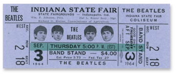 The Beatles - September 3, 1964 Ticket