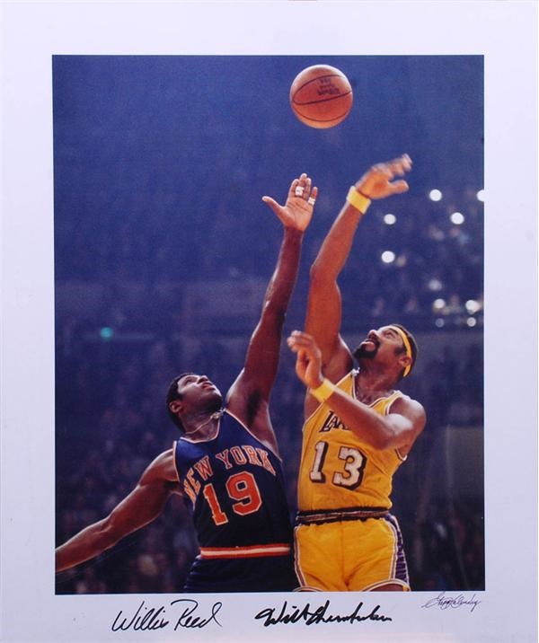 - Wilt Chamberlain and Wlllis Reed Signed George Kalinsky Photo