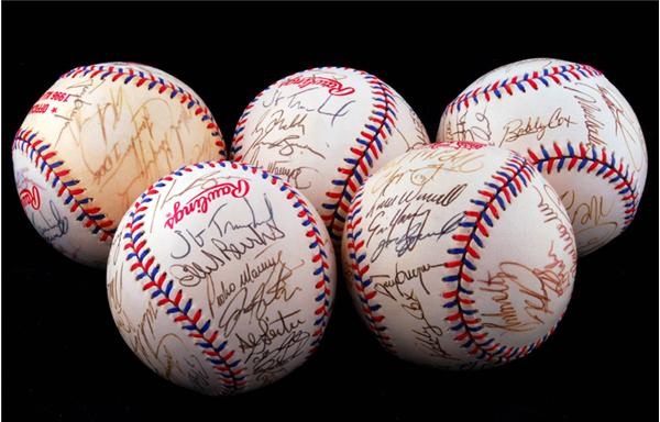 Ozzie Smith's 1996 National League All Star Team Signed Baseballs (5)