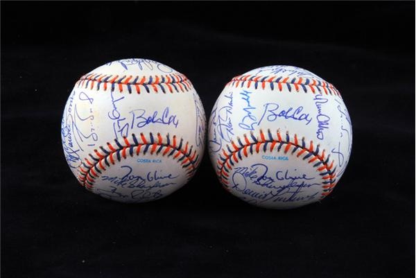 Ozzie Smith's 1992 National League All Star Team Signed Baseballs (2)