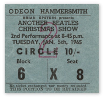 The Beatles - January 5, 1965 Ticket