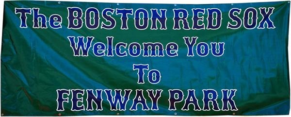 Ernie Davis - Boston Fenway Park Red Sox Welcome Banner