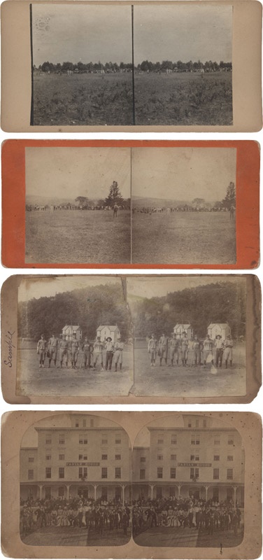 - 19th Century Baseball Stereoview Photographs (4)