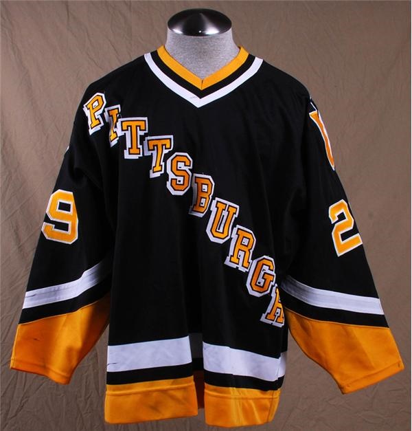 Hockey Equipment - 1993-94 Markus Naslund Game Worn Pittsburgh Penguins Rookie Jersey