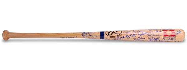 Ozzie Smith's Personal Baseball Hall of Famers Signed Bat