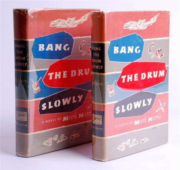 Ernie Davis - Lot of (2) 1956 "Bang the Drum Slowly" Mark Harris Signed 1st Edition