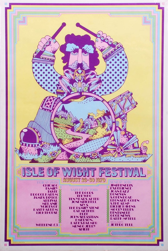 - 1970 Isle of Wight Music Festival UK Ad Poster