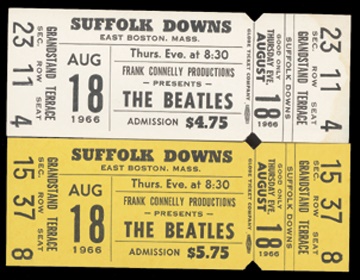 The Beatles - 1966 The Beatles Concert Tickets (2)