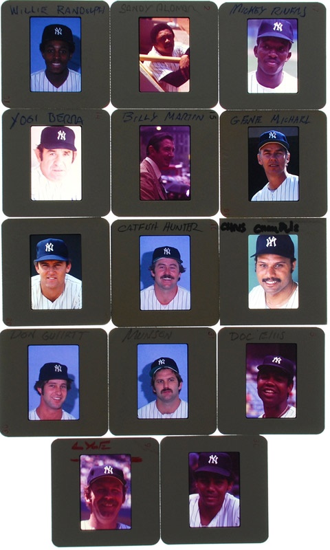 - 1970s New York Yankees Players Portrait Color Slides (14)