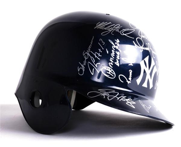 - 1999 World Series Yankees #51 Team Signed Batting Helmet PSA/DNA