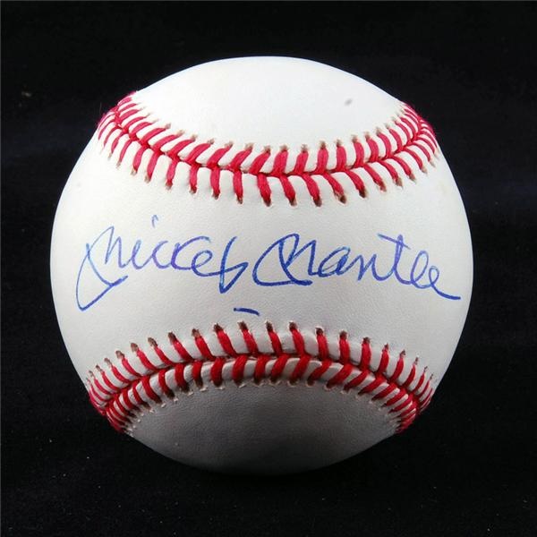 - Mickey Mantle Single Signed Baseball