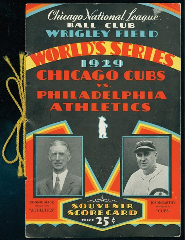 Ernie Davis - 1929 Chicago Cubs World Series Program with Original Mailing Envelope