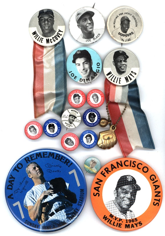Ernie Davis - Baseball Player Pin Back Button Lot (48)