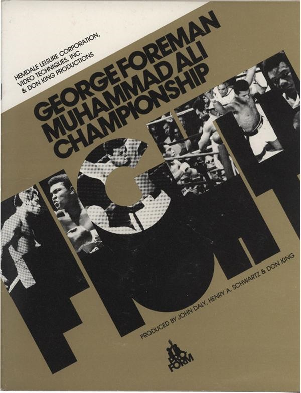 1974 Ali vs Foreman Heavyweight Fight in Zaire Program