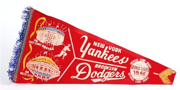 Ernie Davis - 1955 Yankees vs Dodgers World Series Pennant