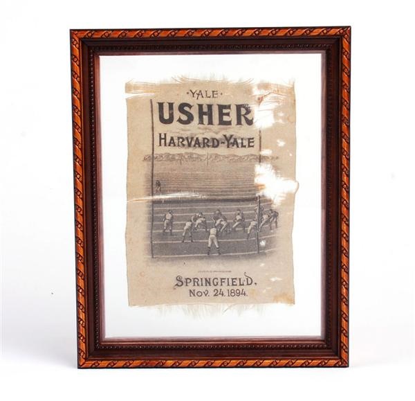 - 1894 Harvard Yale Football Usher Ribbon