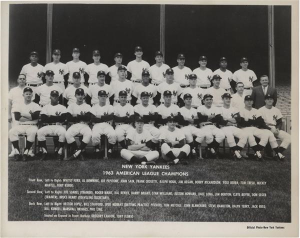 1963 Yankees Multi-Signed Photograph with Roger Maris