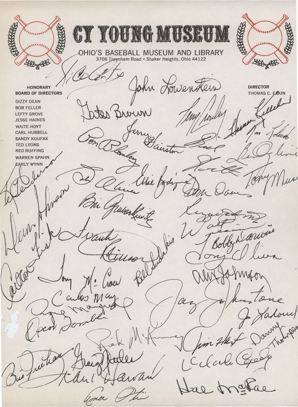 1970's Designated Hitters Signed Sheet (37 signatures)