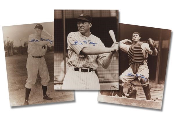 Bill Dickey Signed 8 x 10'' Photo Hoard (30)