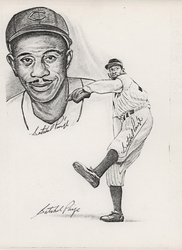 - Hall of Famer Satchel Paige Signed Print