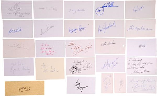 Huge celebrity & Sports signed 3x5 and more collection (150+)
