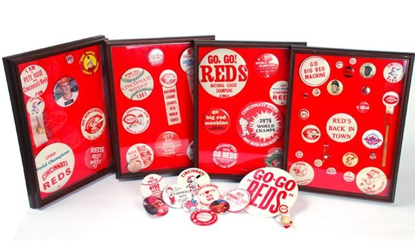 Comprehensive Cincinnati Reds Pinback Collection (50+)