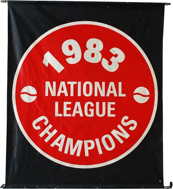 Ernie Davis - Huge 1983 Philadelphia Phillies NL Champions Banner from Veteran Stadium