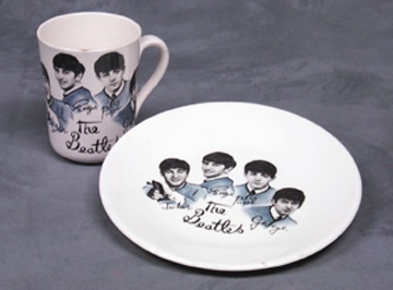 - 1960's The Beatles Mug And Plate