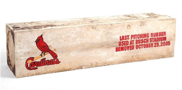 Stadium Artifacts - The Last Pitching Rubber Ever Used At Old Busch Stadium