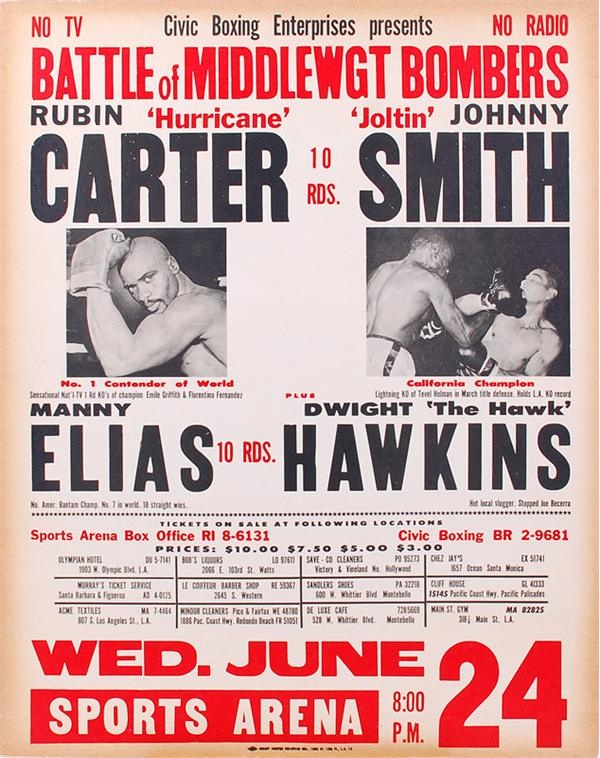Memorabilia Boxing - Rubin Carter Site Poster