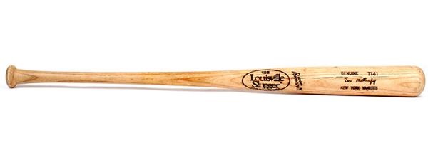 Baseball Equipment - Don Mattingly Game Used Yankees Baseball Bat