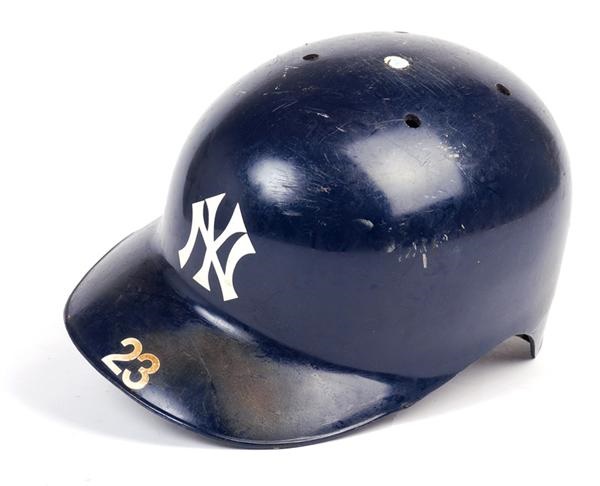 Baseball Equipment - Don Mattingly Game Used New York Yankee Helmet