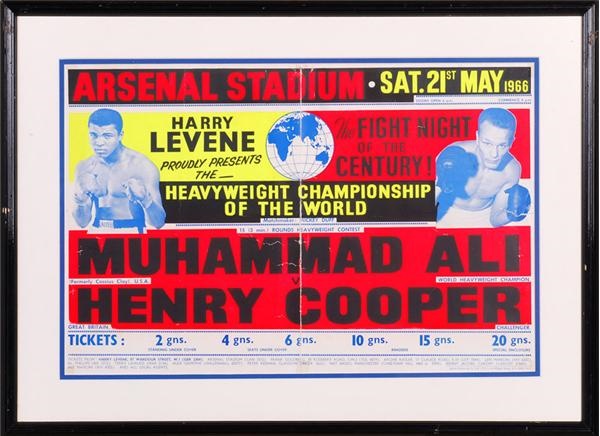 - 1966 Muhammad Ali vs. Henry Cooper II On Site Fight Poster