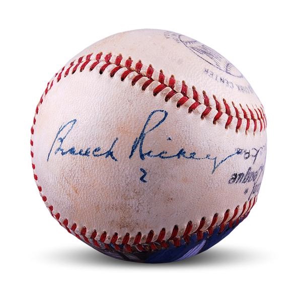 - Branch Rickey Signed Hand Painted Baseball