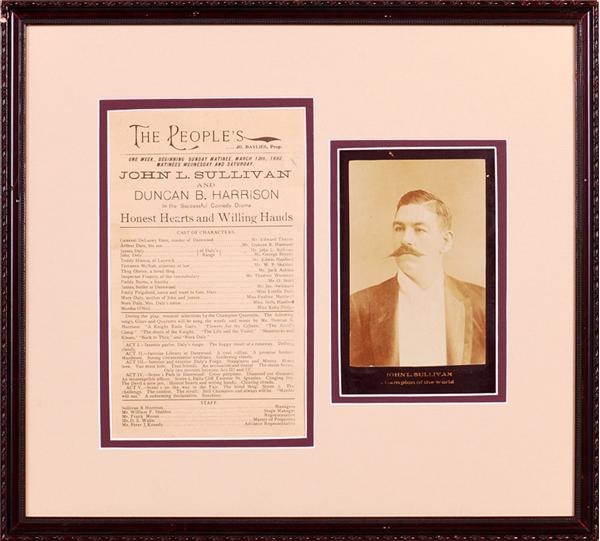 John L. Sullivan Handbill and Cabinet Card (2)