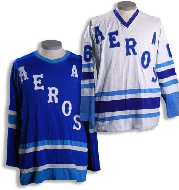 Hockey Equipment - 1974-75 & 1977-78 Poul Popiel Houston Aeros WHA Game Worn 
Jerseys (2)